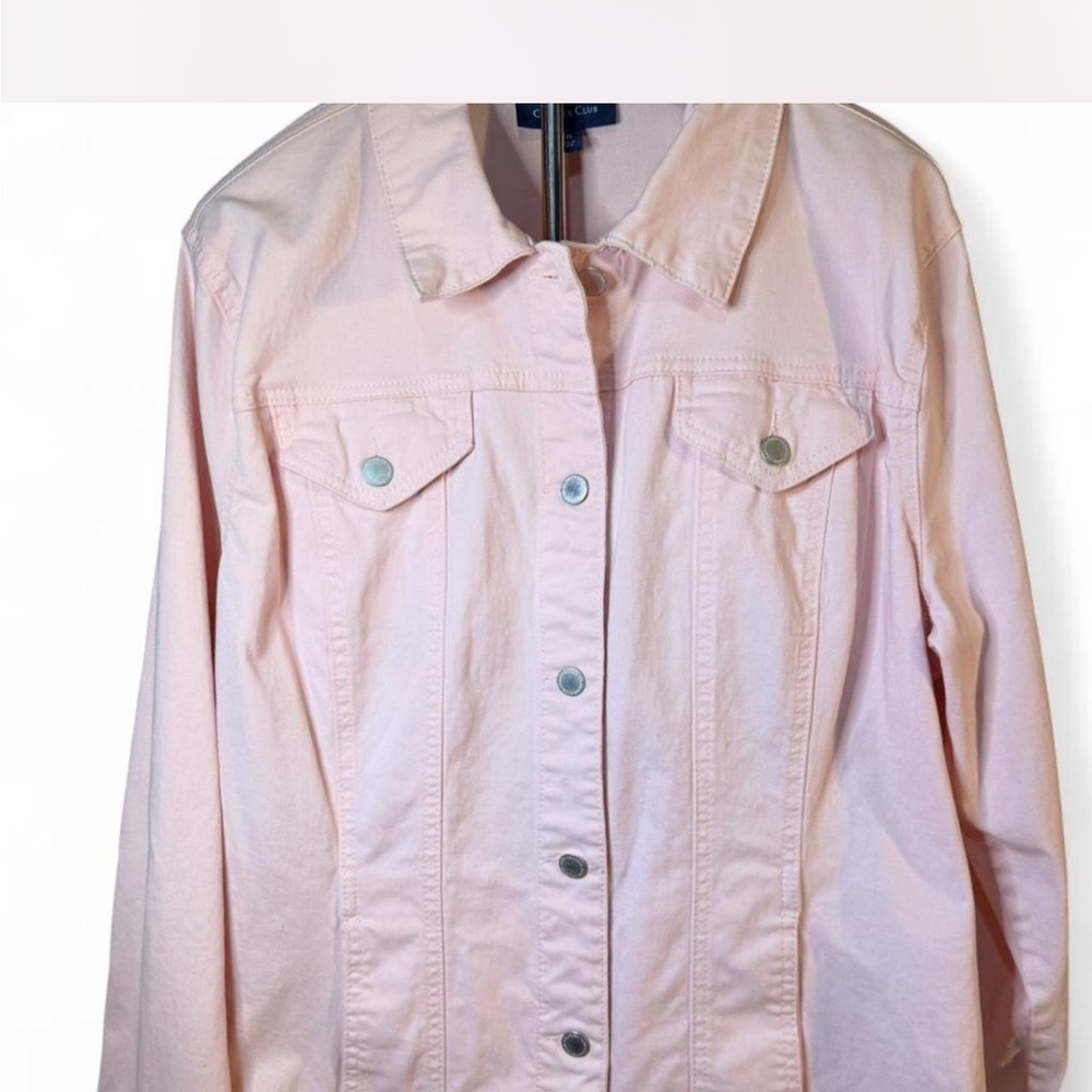 Charter Club Light Pink Denim Jacket